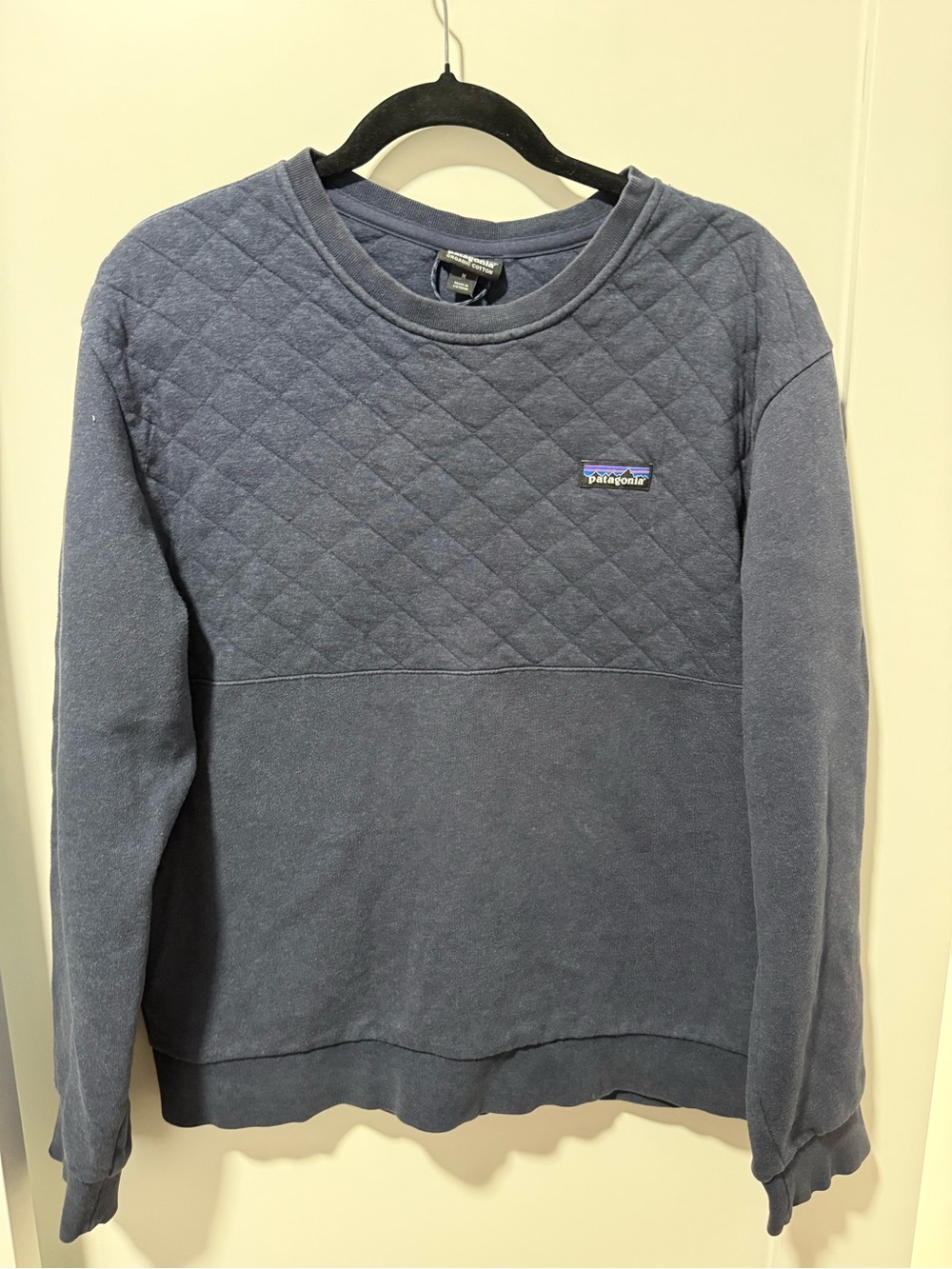 Patagonia Quilted Crewneck Sweatshirt - Blue Gray